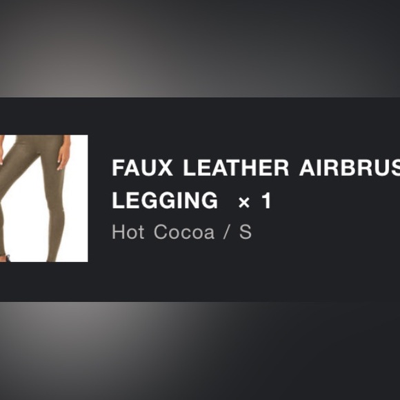ALO faux leather airbrush high waist legging - hot cocoa - SMALL - Picture 2 of 5